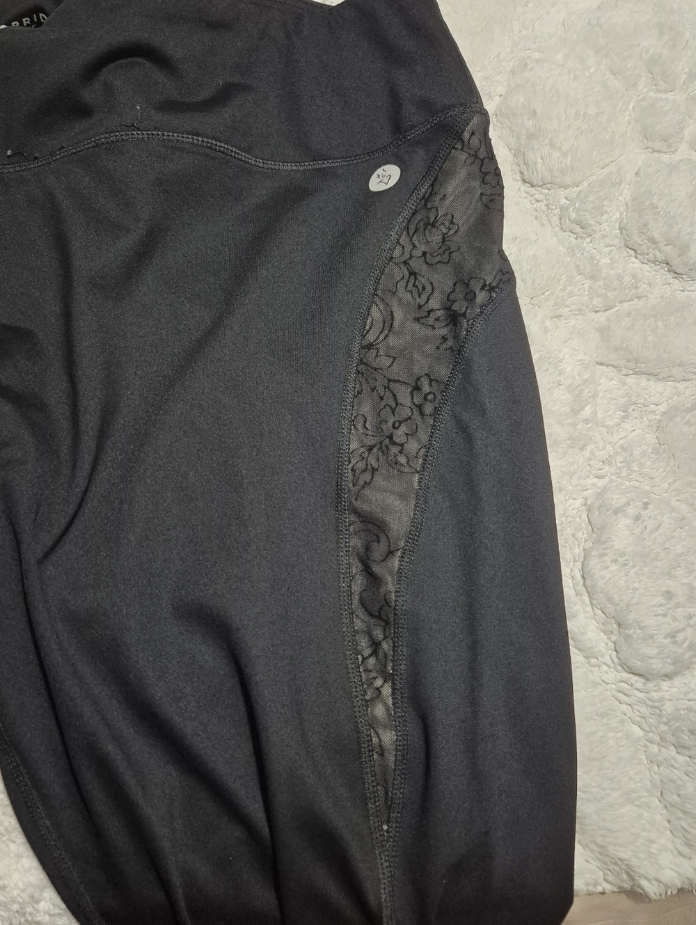 torrid Black Active Leggings with Floral Printed ...size:3 - Picture 10 of 13